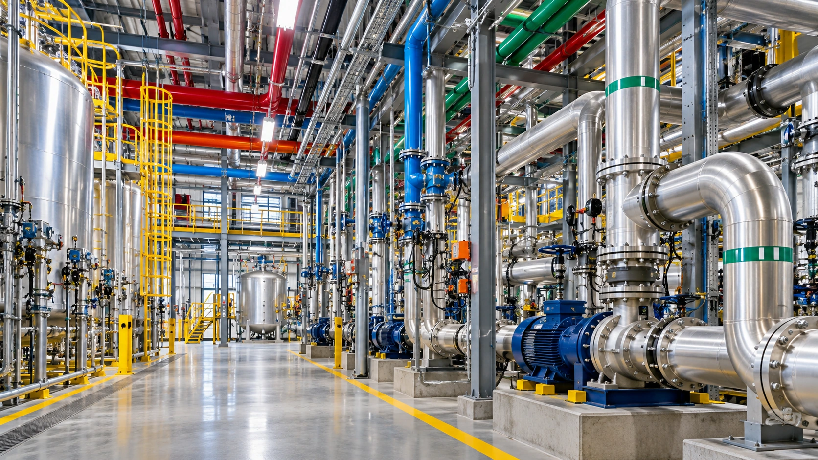 Industrial process plant piping and mechanical equipment